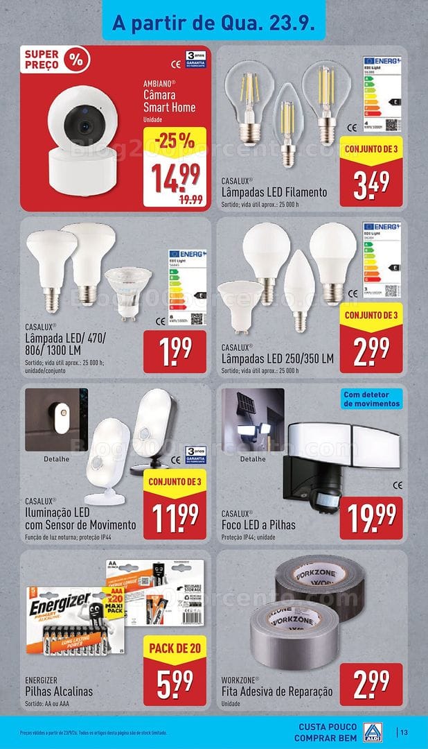 Antevisão Folheto ALDI Promoções de 21 a 27 setembro